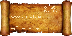 Kocsár Ilona névjegykártya