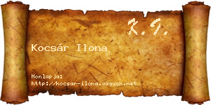 Kocsár Ilona névjegykártya